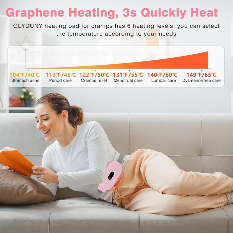  Period Cramp Massager Portable Cordless Heating Pad
